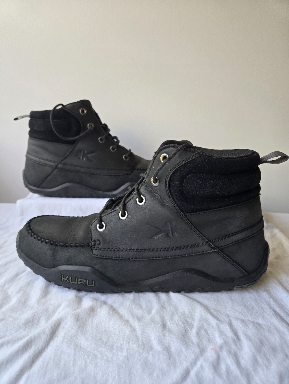 KURU Quest Men's Hiking Outdoor Lace Up Leather Boots Black Size 12.5